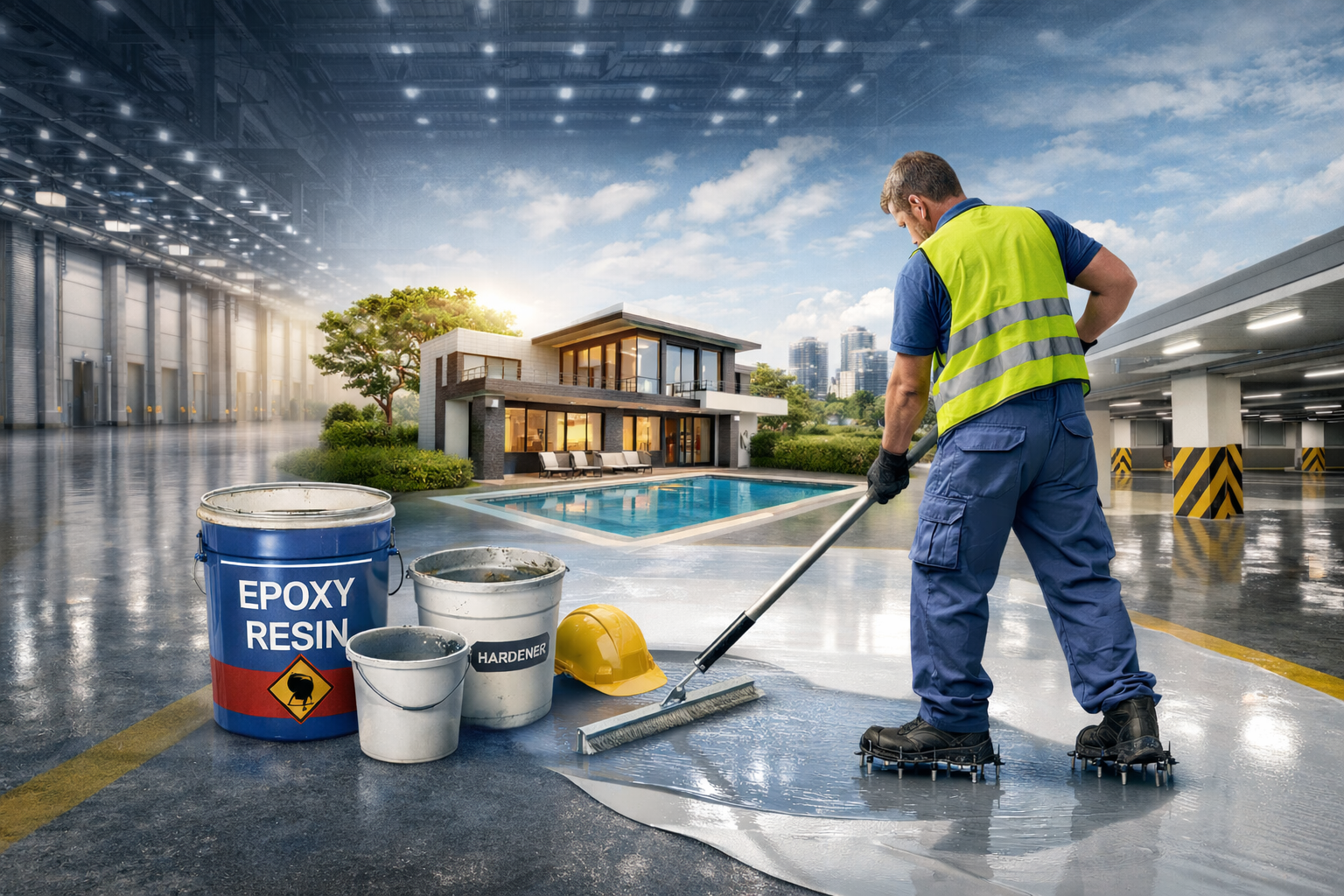 شركة ايبوكسي ارضيات بالرياض | أفضل عزل ايبوكسي مضمون