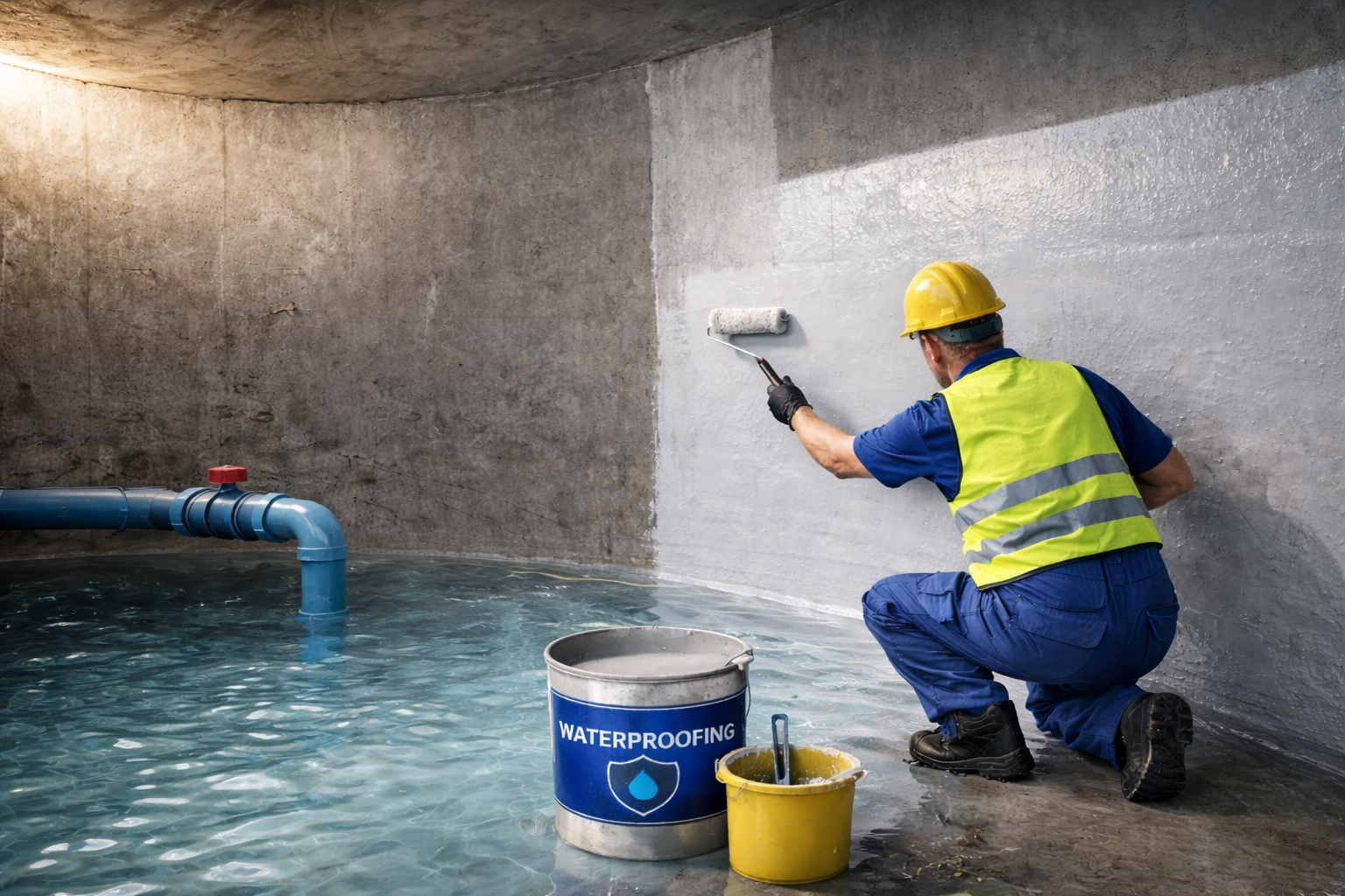 عزل خزانات المياه الخرسانية الحل الأمثل لحماية المياه والمنشآت